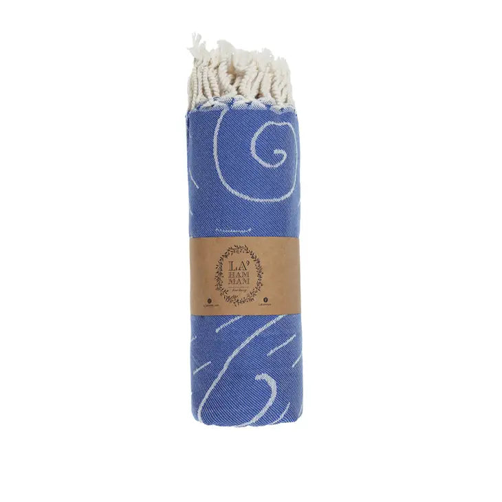 Peshtemal Organic Cotton Beach Towel - Blue Bison