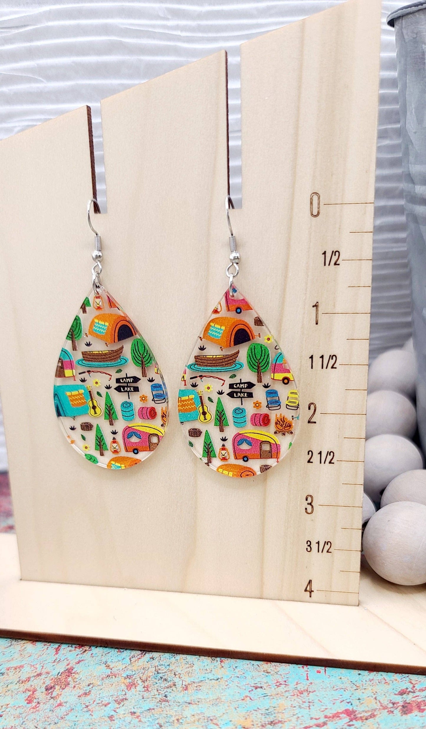 Earrings - Teardrop Camping