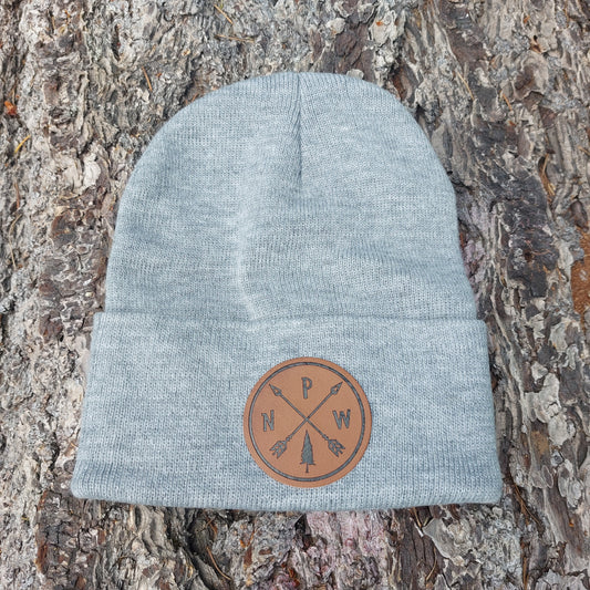 Knit Patch Beanies - PNW Arrows Leather