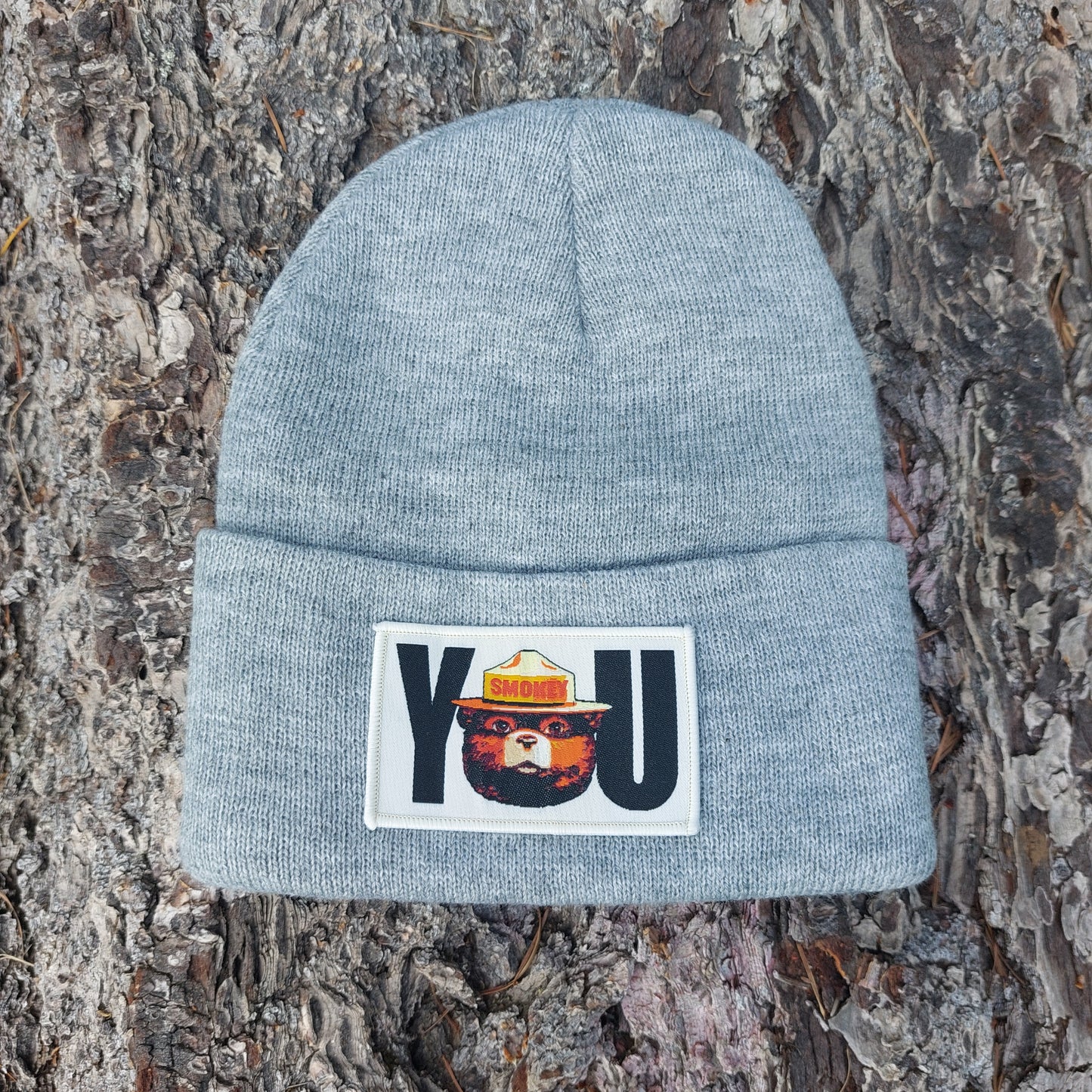 Knit Patch Beanies - Smokey You