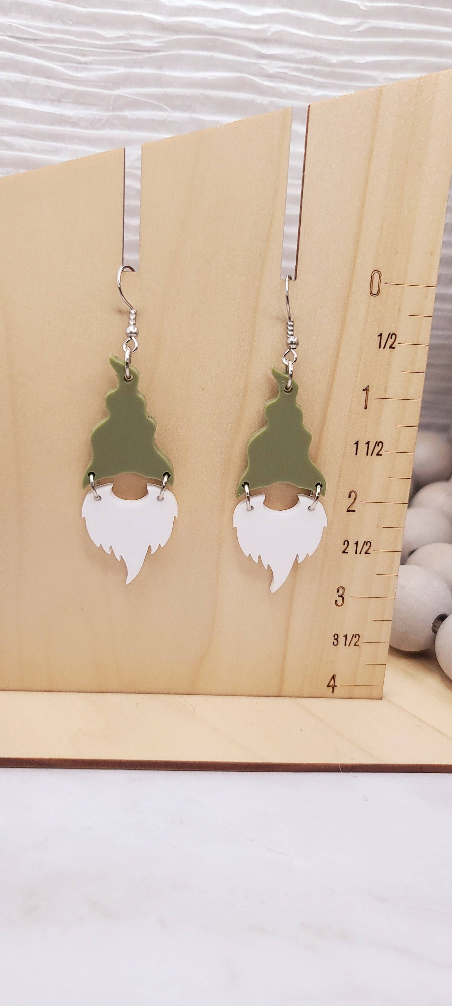 Earrings -  Gnome Green