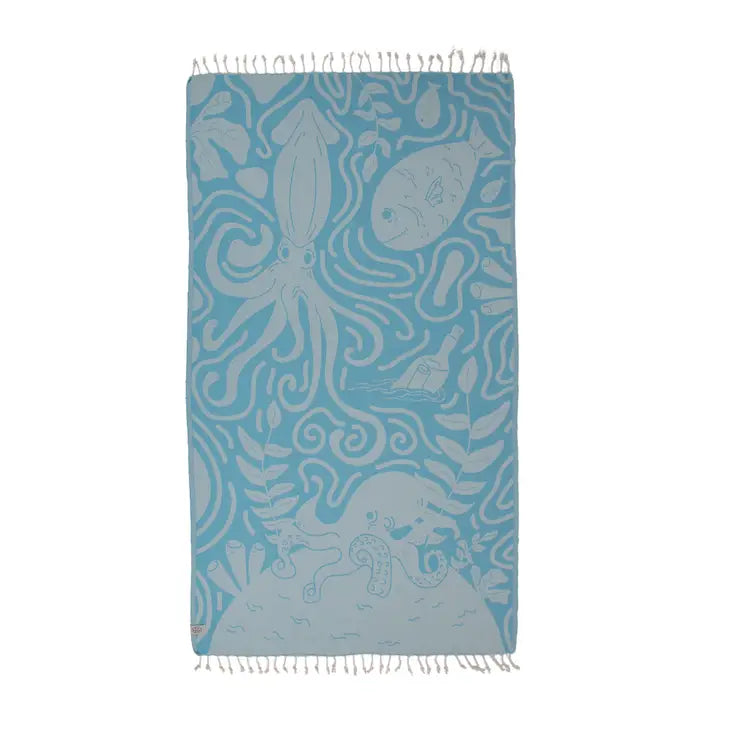 Peshtemal Organic Cotton Beach Towel - Clean Ocean