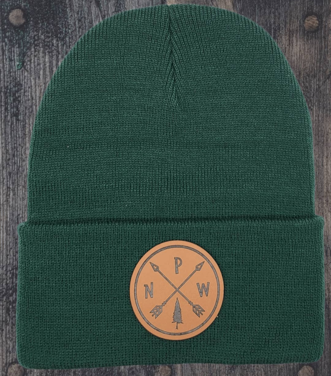 Knit Patch Beanies - PNW Arrows Leather