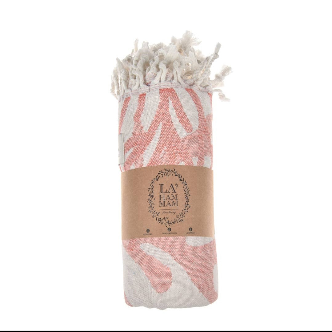 Peshtemal Organic Cotton Beach Towel - Coral