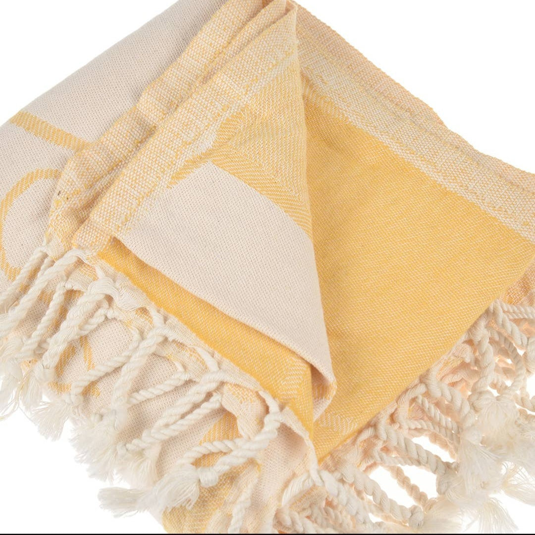 Peshtemal Organic Cotton Beach Towel - Honey Comb