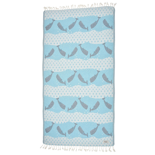 Peshtemal Organic Cotton Beach Towel - Whale