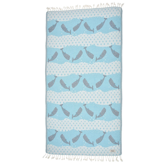 Peshtemal Organic Cotton Beach Towel - Whale