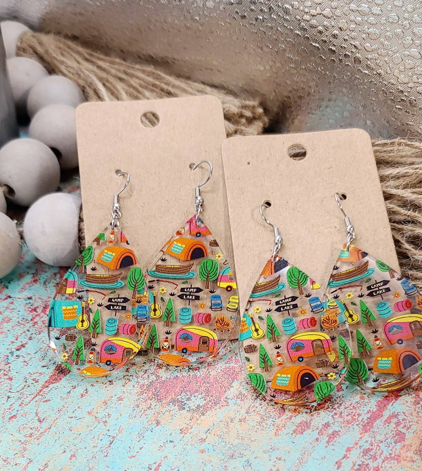 Earrings - Teardrop Camping