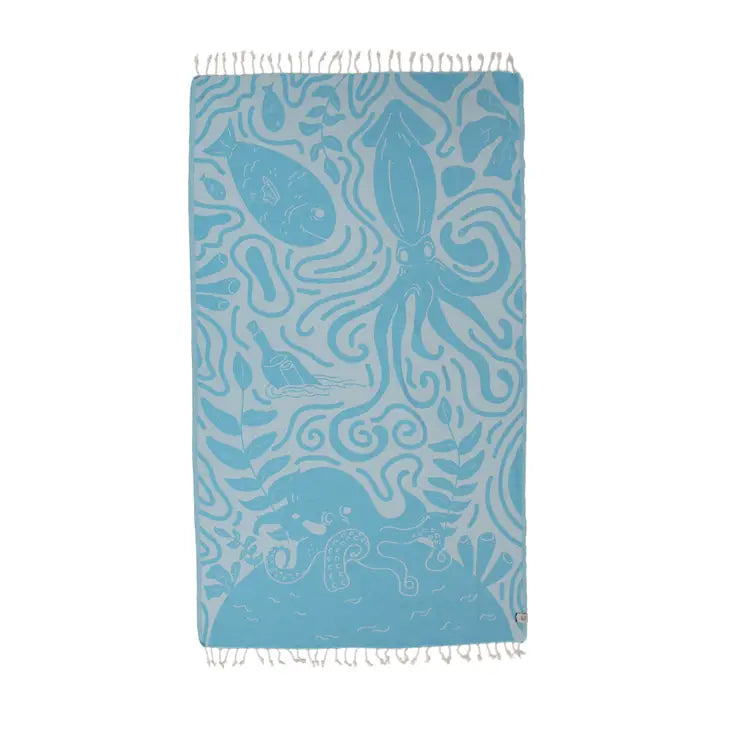 Peshtemal Organic Cotton Beach Towel - Clean Ocean