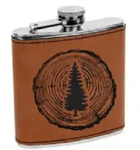 Flask - Vegan Leather Tree Ring