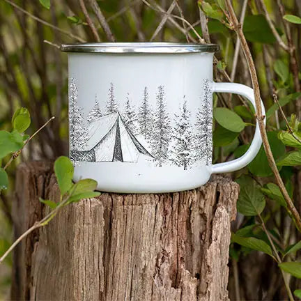 Enamel Mug - Camping in the Woods